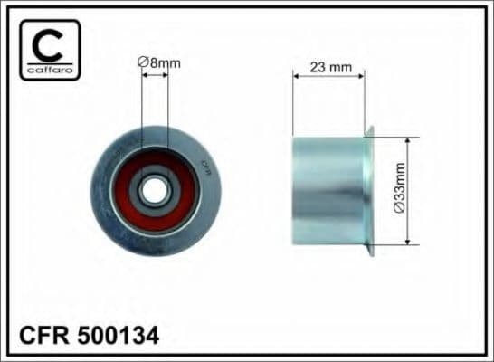 500134 Caffaro Обвідний ролик ременя ГРМ