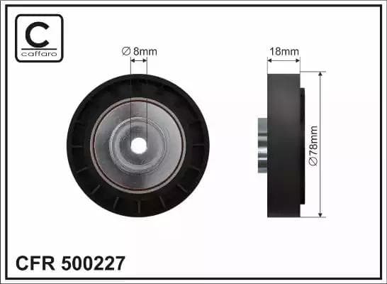 500227 Caffaro Обвідний ролик поліклинового ременя