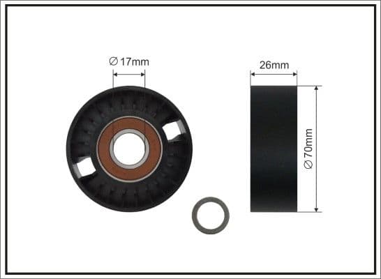 500396sc Caffaro Натяжной ролик поликлинового ремня