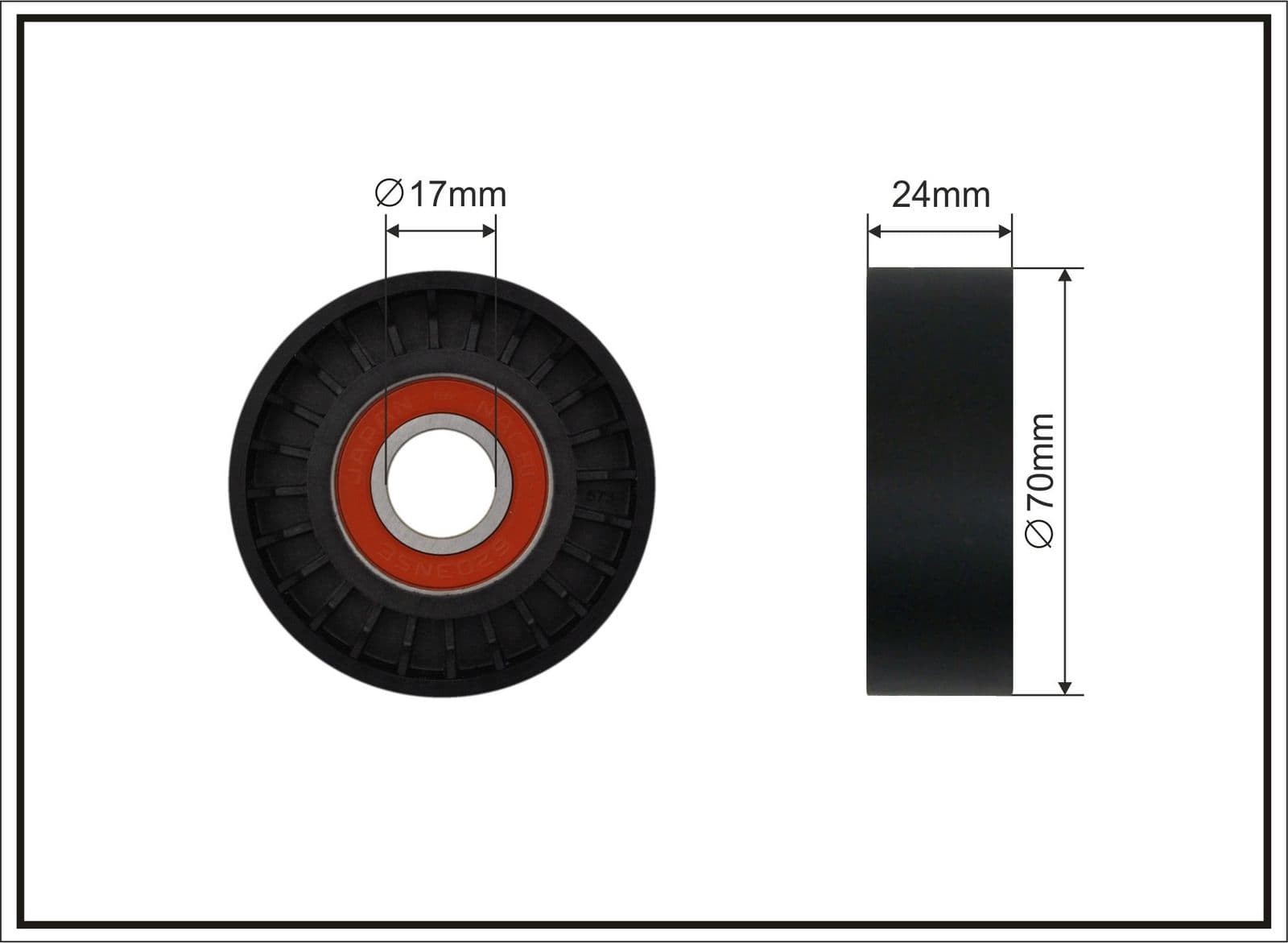 500717 Caffaro Обводной ролик поликлинового ремня
