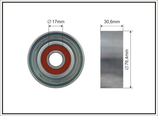 500671 Caffaro Натяжной ролик поликлинового ремня