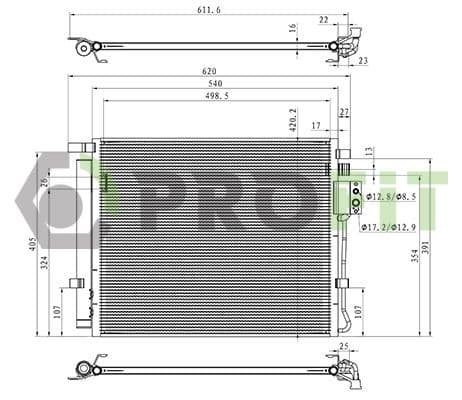 17700591 Profit Радіатор кондиціонера для Kia Sorento
