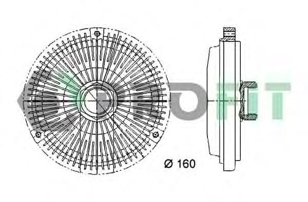 1720-3017 Profit Віскомуфта вентилятора