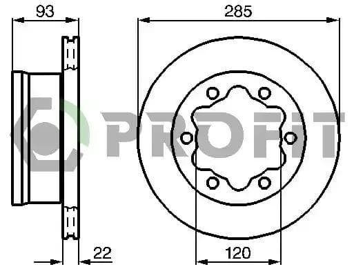 50100191 Profit Гальмівний диск