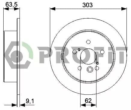 50101486 Profit Гальмівний диск