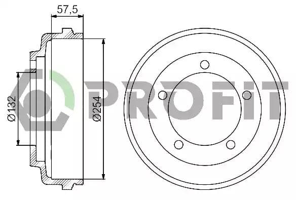 50200029 Profit Тормозной барабан