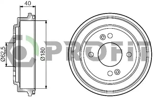50200042 Profit Гальмівний барабан для Hyundai Getz