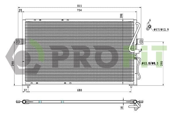 17700553 Profit Радіатор кондиціонера для Kia Carnival