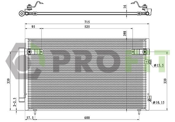 17700564 Profit Радіатор кондиціонера для Lexus GS
