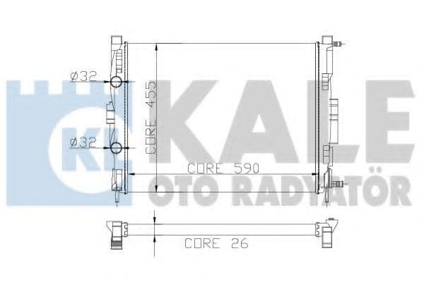 207200 Kale Oto Radyatör Радиатор охлаждения двигателя