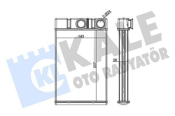 352130 Kale Oto Radyatör Радіатор пічки
