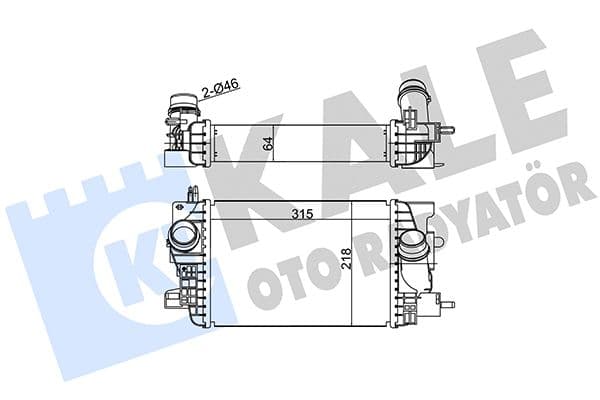 345055 Kale Oto Radyatör Інтеркулер для Opel Meriva