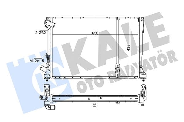 351015 Kale Oto Radyatör Радіатор охолодження двигуна