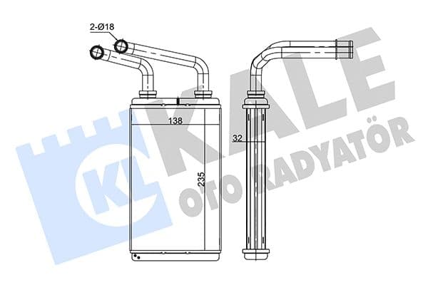 352085 Kale Oto Radyatör Радіатор пічки
