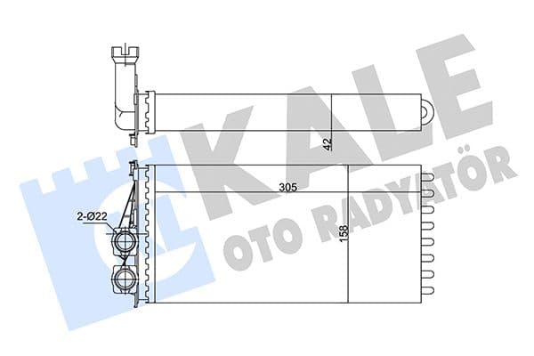 346485 Kale Oto Radyatör Радиатор печки