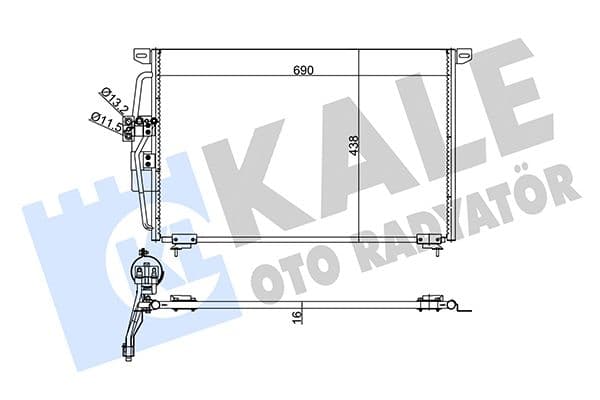 345810 Kale Oto Radyatör Радіатор кондиціонера для Opel Omega