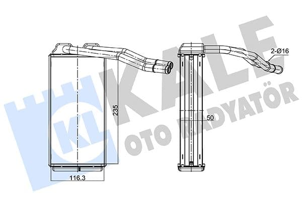 352090 Kale Oto Radyatör Радіатор пічки для Land Rover Freelander
