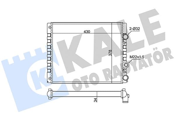 348270 Kale Oto Radyatör Радіатор охолодження двигуна