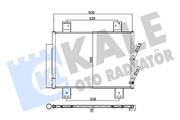 354080 Kale Oto Radyatör Радіатор кондиціонера для Daihatsu Terios