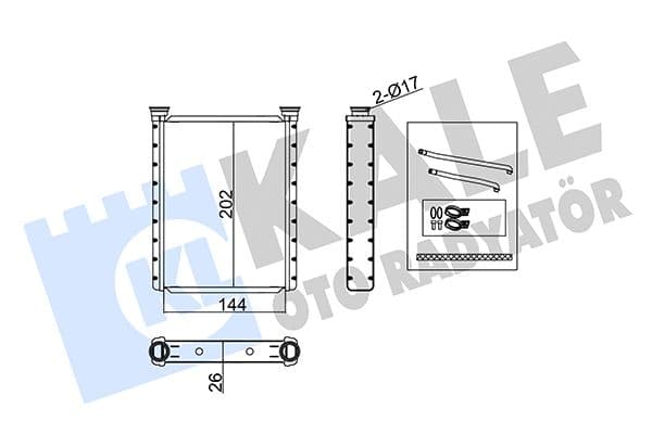 355120 Kale Oto Radyatör Радиатор печки
