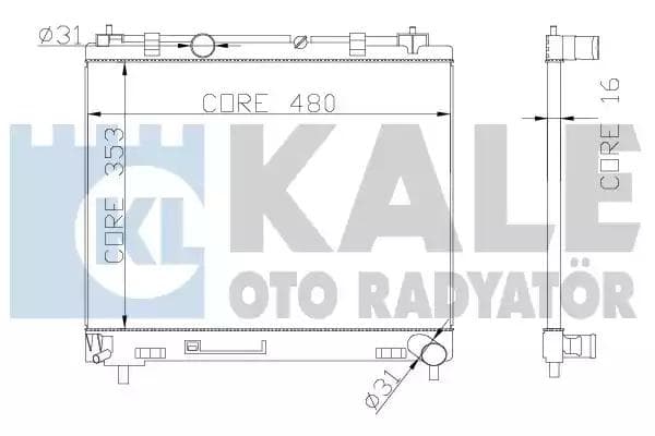 342140 Kale Oto Radyatör Радиатор охлаждения двигателя для Toyota Yaris