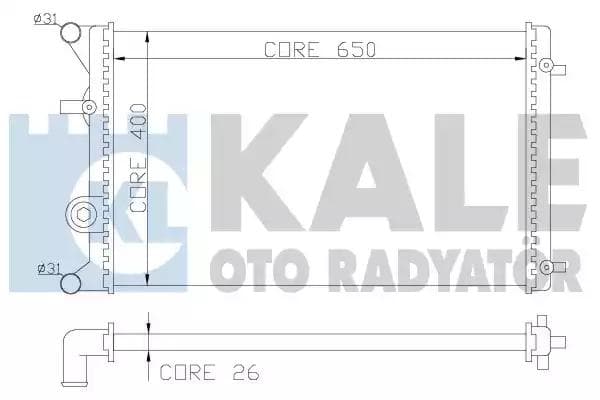 366400 Kale Oto Radyatör Радиатор охлаждения двигателя
