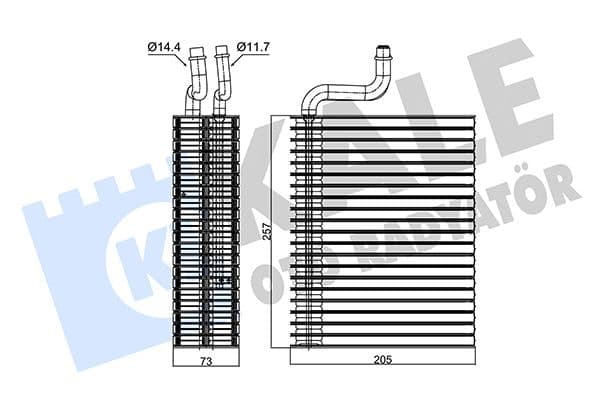 350045 Kale Oto Radyatör Випарник кондиціонера