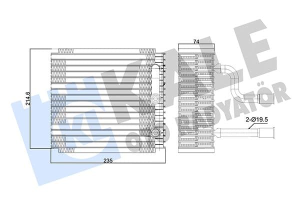 350005 Kale Oto Radyatör Випарник кондиціонера
