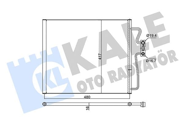 345320 Kale Oto Radyatör Радиатор кондиционера для BMW 7 Series