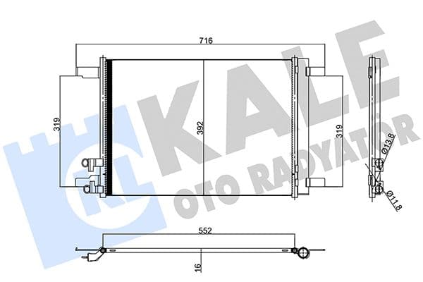 357395 Kale Oto Radyatör Радиатор кондиционера