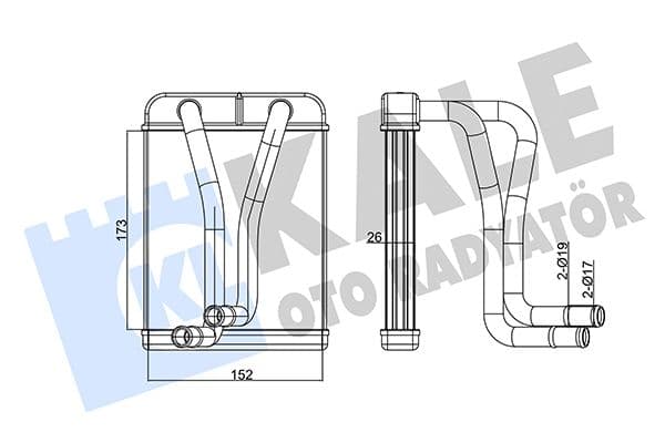346575 Kale Oto Radyatör Радіатор пічки для Kia Carens