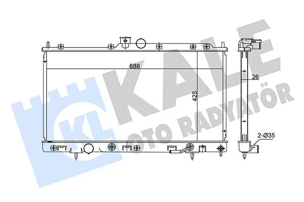 347970 Kale Oto Radyatör Радіатор охолодження двигуна для Mitsubishi Outlander