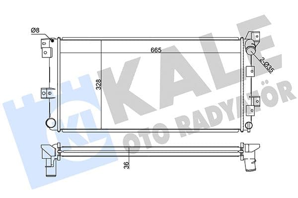 351935 Kale Oto Radyatör Радиатор охлаждения двигателя