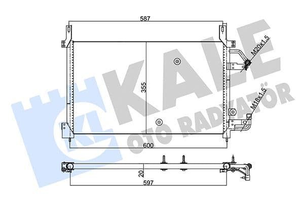350555 Kale Oto Radyatör Радіатор кондиціонера