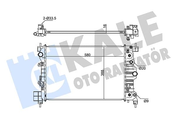 346080 Kale Oto Radyatör Радиатор охлаждения двигателя для Chevrolet Aveo