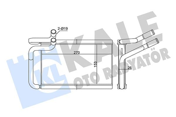 352155 Kale Oto Radyatör Радіатор пічки для Hyundai H-1