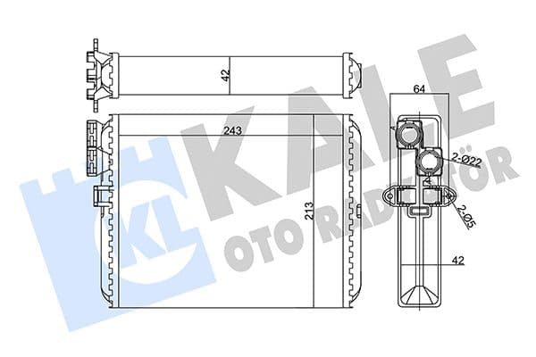 346430 Kale Oto Radyatör Радіатор пічки