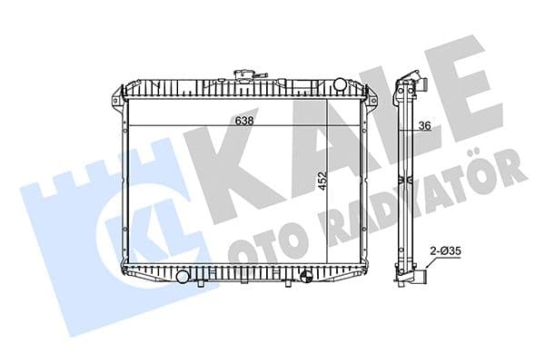 351890 Kale Oto Radyatör Радиатор охлаждения двигателя