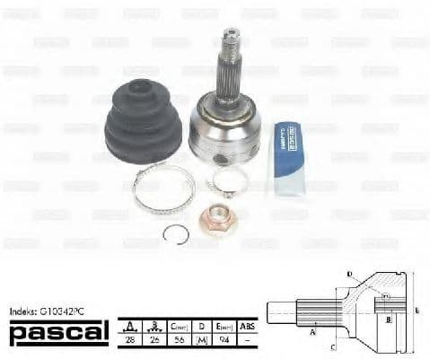 G10342PC Pascal ШРУС для Kia Carnival