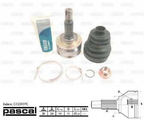 G12093PC Pascal ШРУС для Toyota Yaris