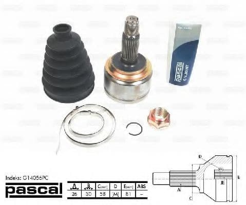 G14056PC Pascal ШРУС для Honda Civic