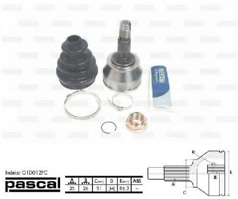 G1D012PC Pascal ШРУС