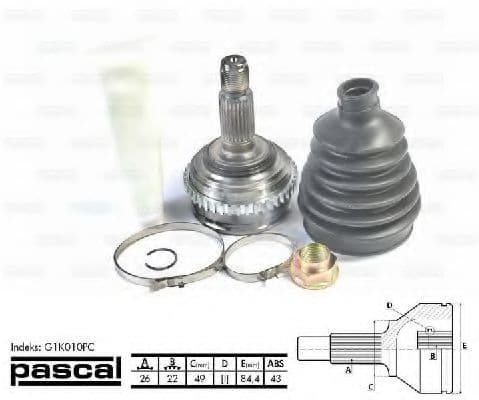 G1K010PC Pascal ШРУС