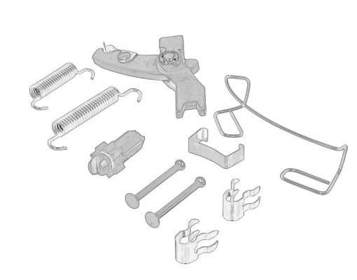 12iv022 SBP Монтажный комплект барабанных тормозных колодок