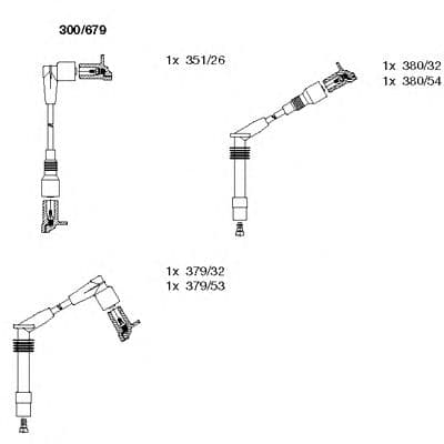 300/679 Bremi Комплект дротів запалювання