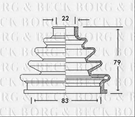 BCB2301 Borg & Beck Пильовик гранати