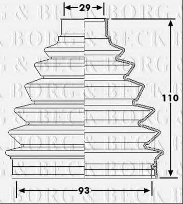 BCB6227 Borg & Beck Пильовик гранати