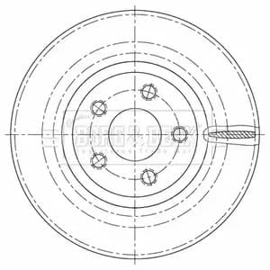 BBD5465 Borg & Beck Гальмівний диск