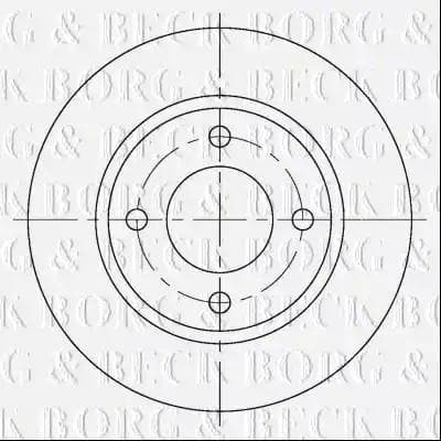 BBD5376 Borg & Beck Гальмівний диск для Mitsubishi i
