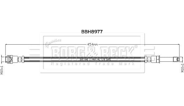 bbh8977 Borg & Beck Тормозной шланг для Mercedes Sprinter